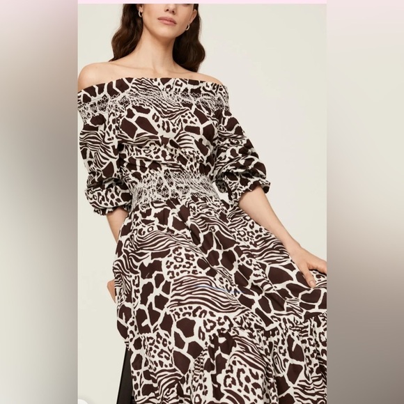 Adam Lippes x RTR Smocked Off the Shoulder Dress Size 8 - Picture 3 of 10